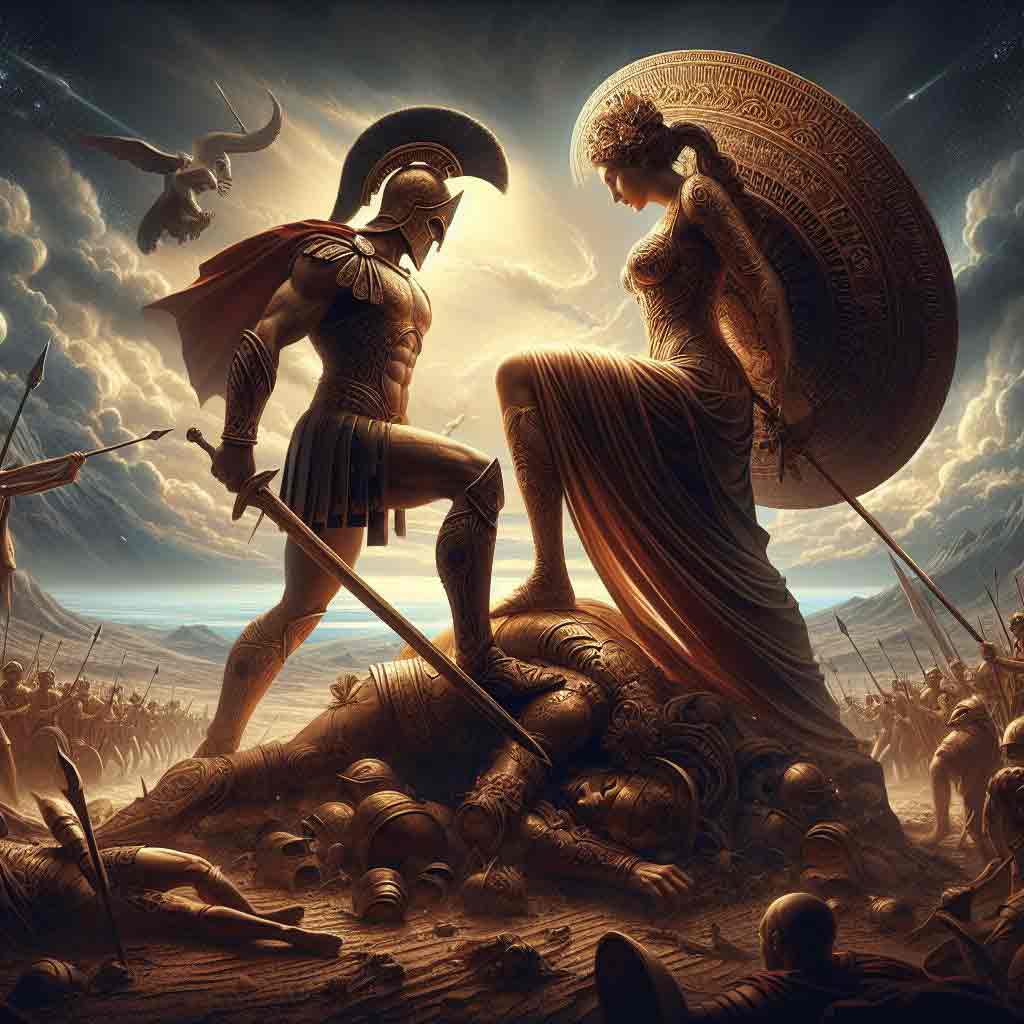 Achilles versus Penthesilea