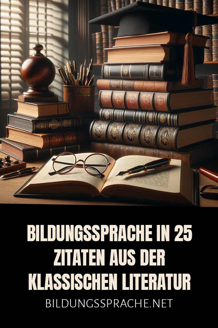 Bildungssprache in 25 Zitaten aus der klassischen Literatur