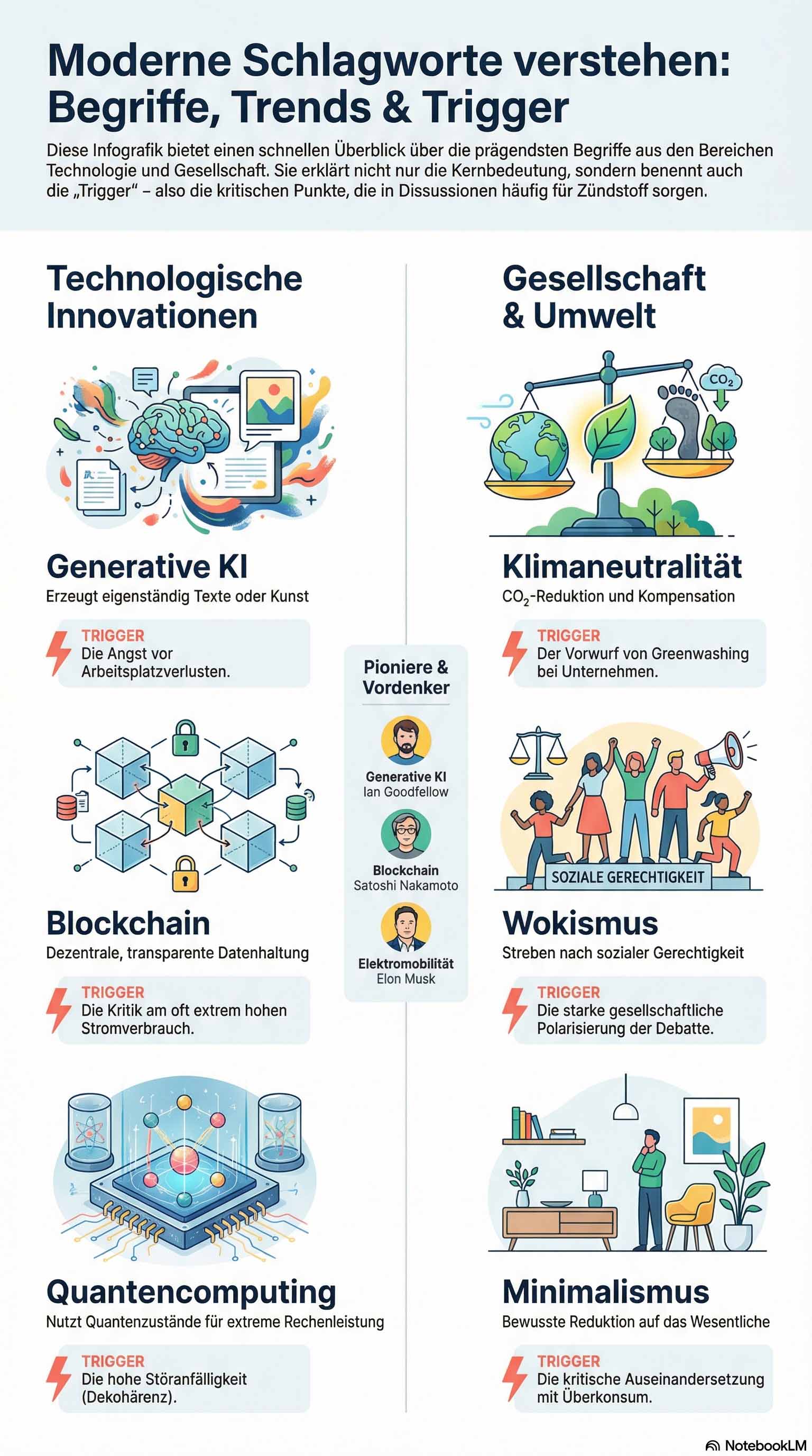 Modische Fremdwörter Infografik