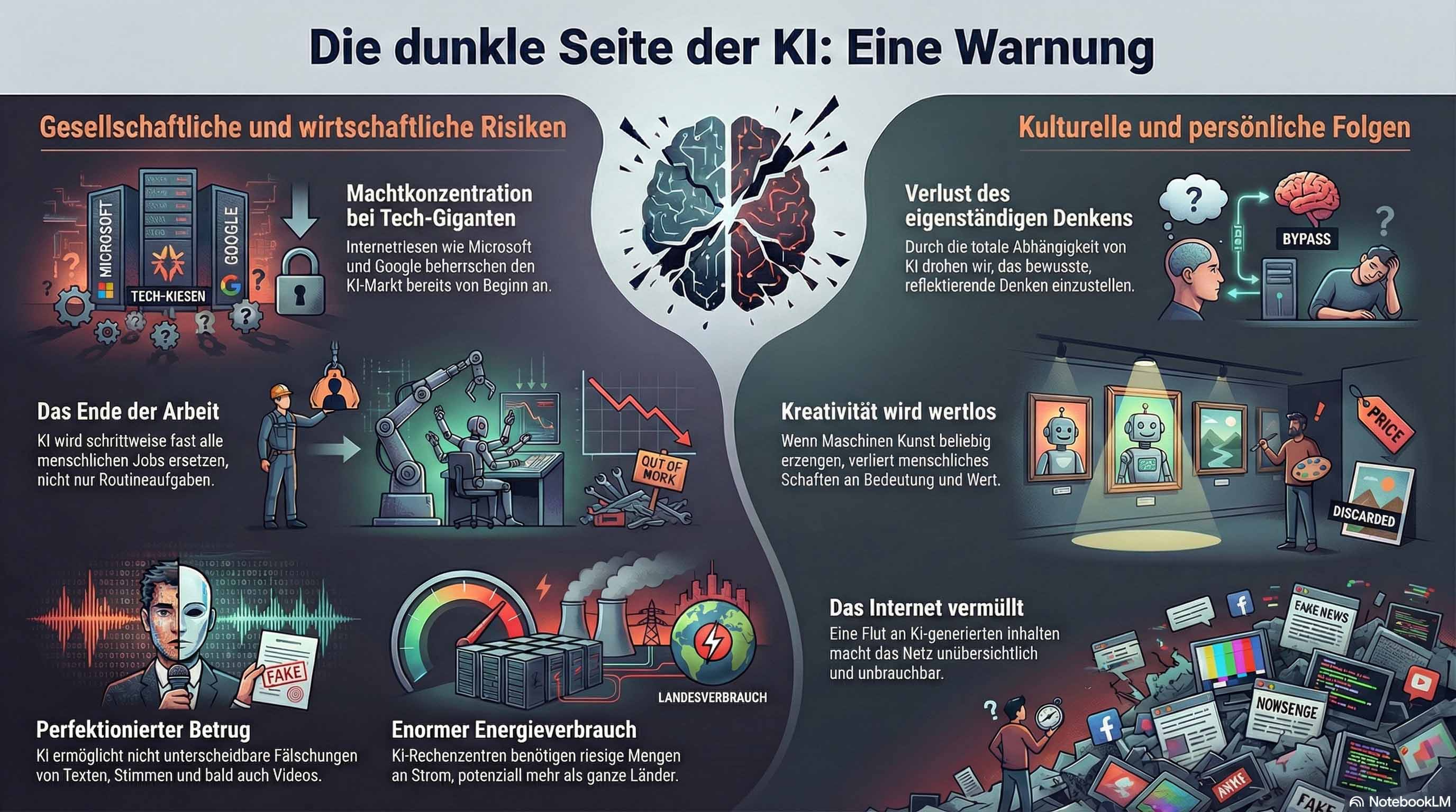 KI Warnung Infografik KI Warnung Infografik