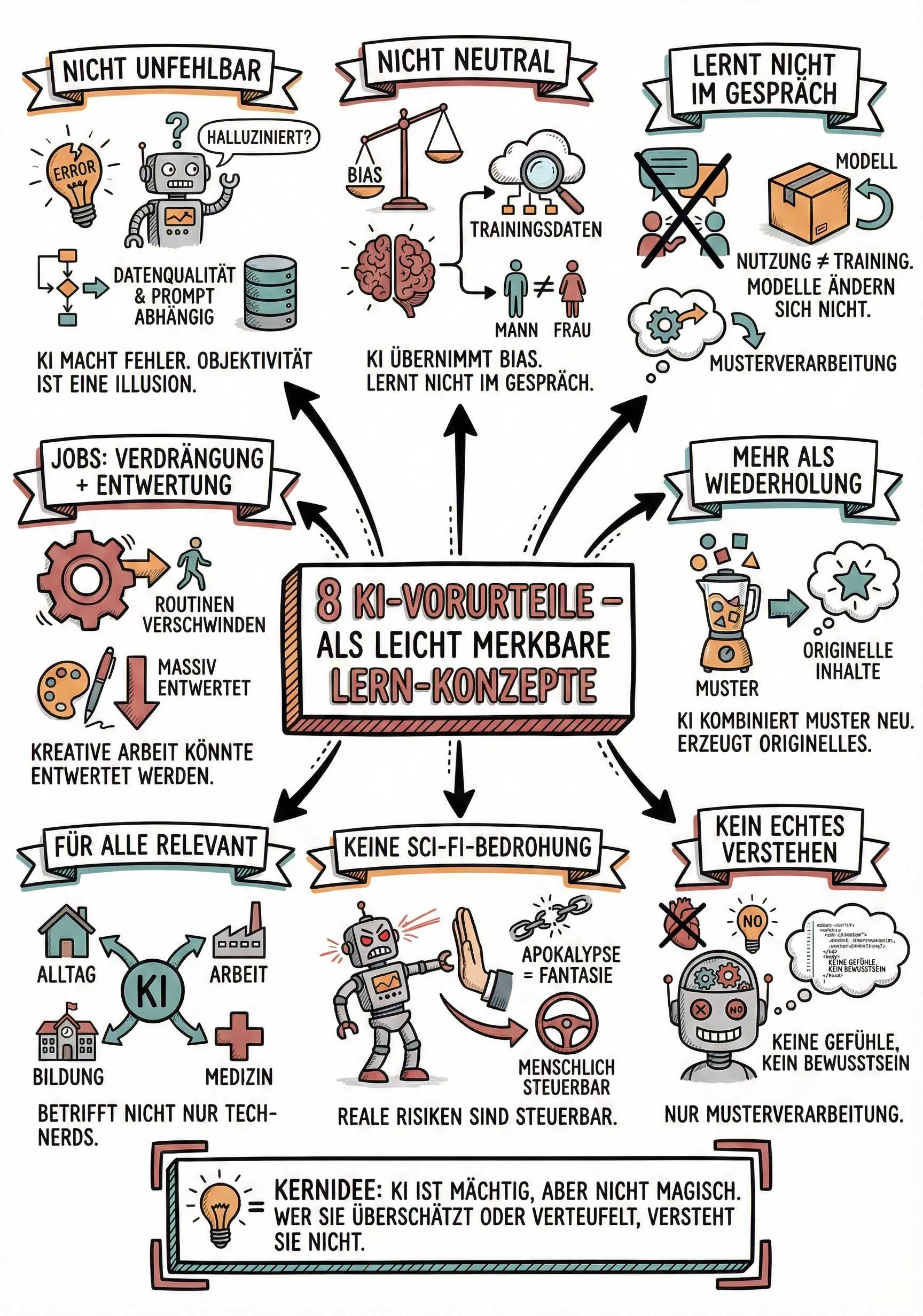KI- Vorurteile Sketchnotes KI- Vorurteile Sketchnotes