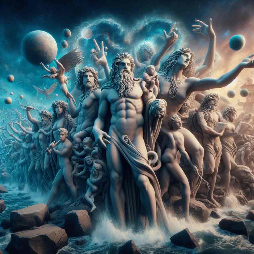 Meeresgott Poseidon und seine Familie Meeresgott Poseidon und seine Familie