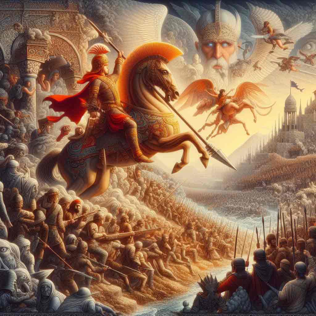 Griechische Krieger bei Marathon