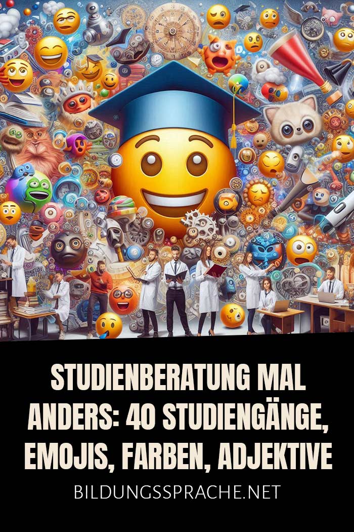 Studienberatung mal anders: 40 Studiengänge, ihre Emojis, Farben und Adjektive