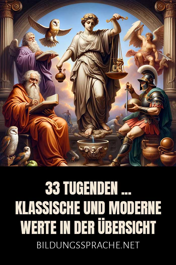 33 Tugenden ... klassische und moderne Werte in der ÜBersicht